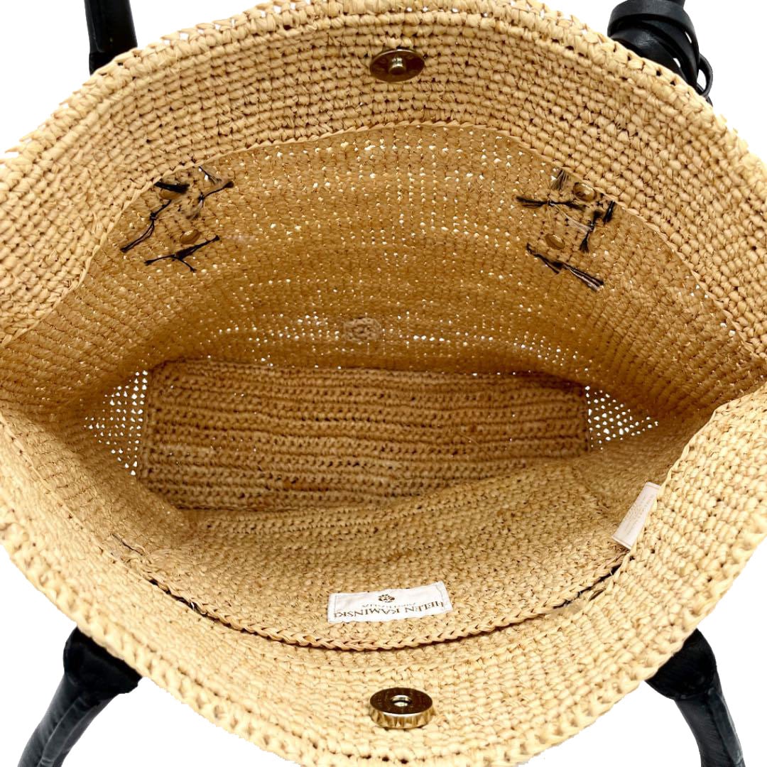 Helen Kaminski ヘレンカミンスキー ラフィア トートバッグ レザー