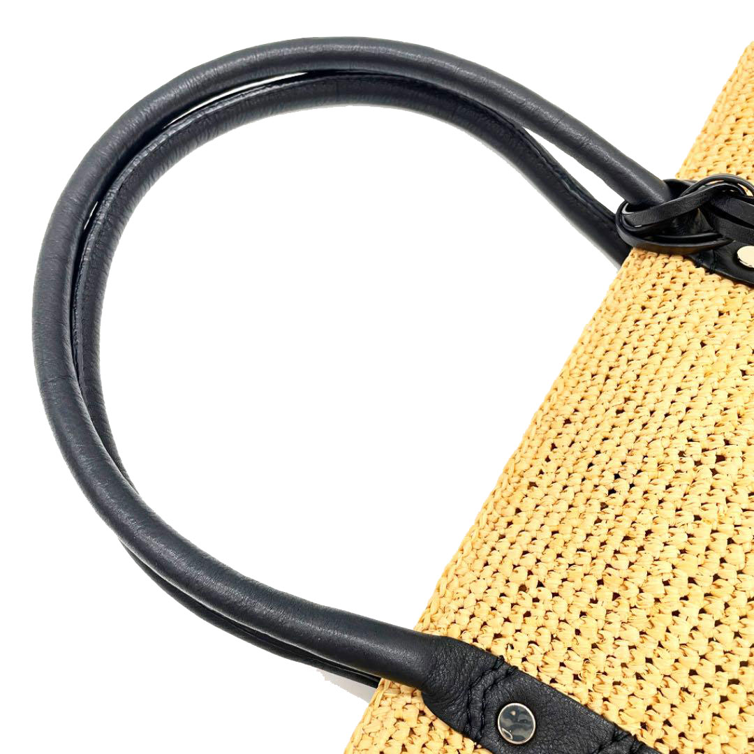 Helen Kaminski ヘレンカミンスキー ラフィア トートバッグ レザー