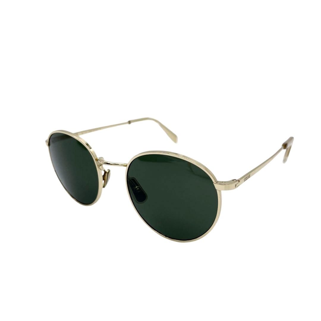 CELINE セリーヌ サングラス ボストン型 グリーン ゴールド CL40100U