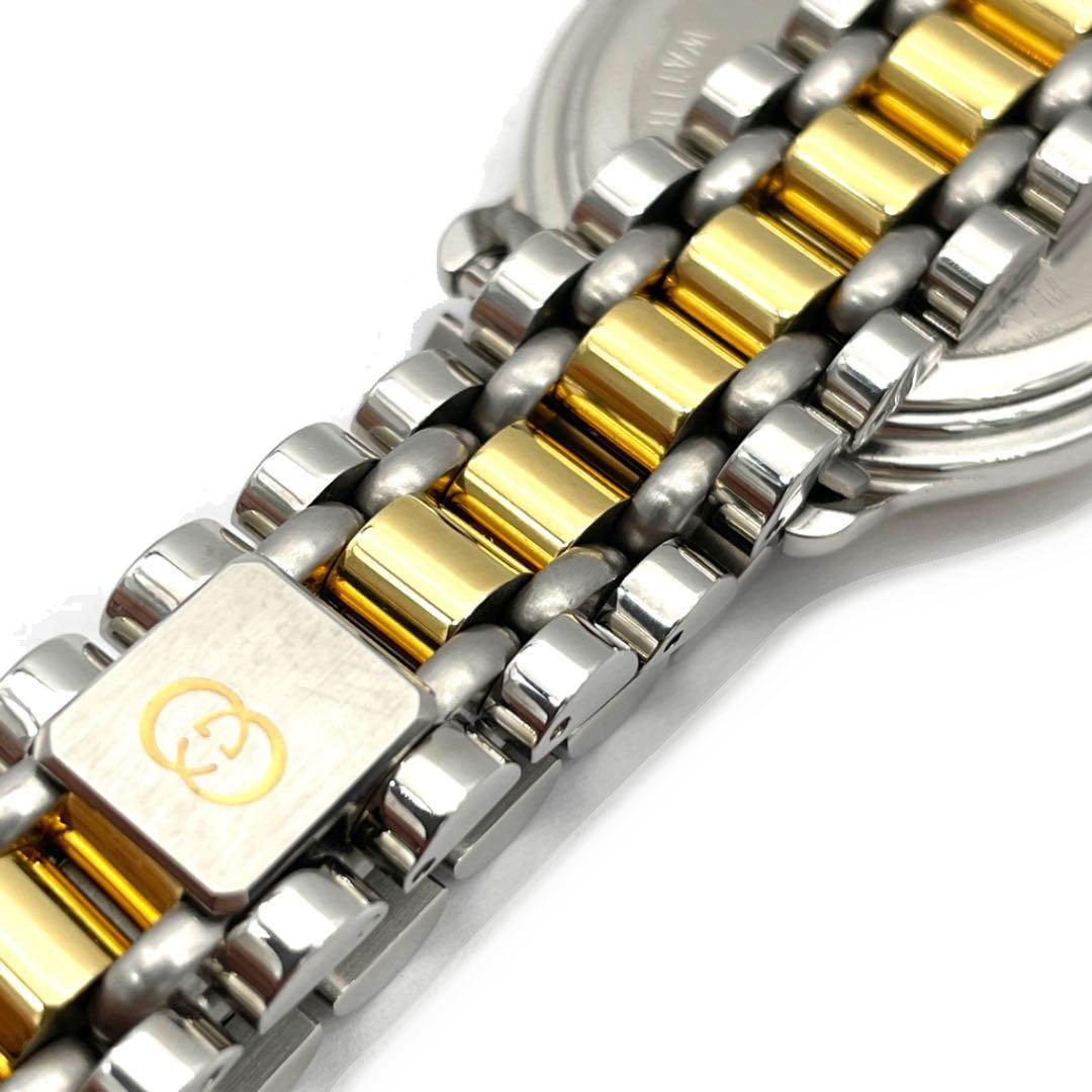 GUCCI グッチ レディース腕時計 クオーツ デイト シルバー ゴールド