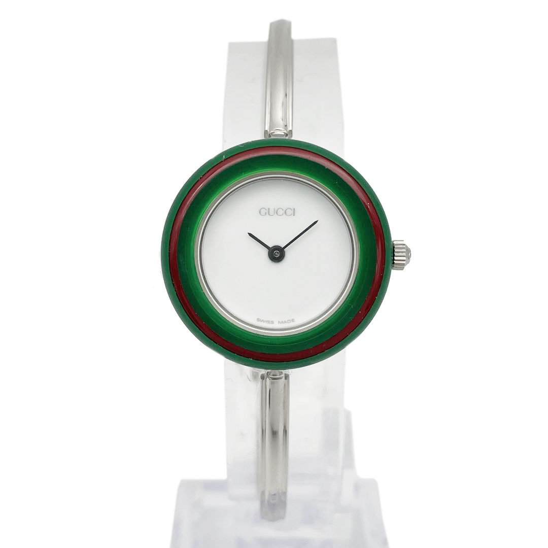 GUCCI グッチ レディース 腕時計 チェンジベゼル バングルウォッチ