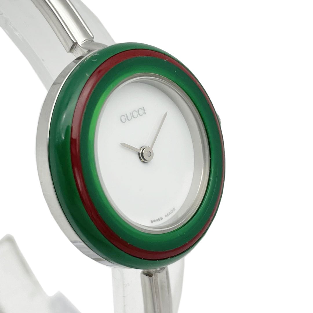 GUCCI グッチ レディース 腕時計 チェンジベゼル バングルウォッチ
