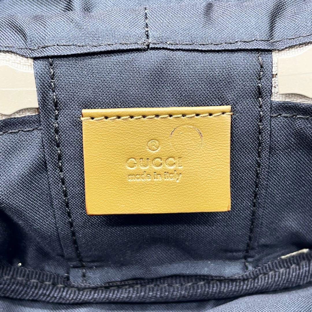 GUCCI グッチ 巾着ポーチ GGキャンバス ベージュ 039 1053 001998