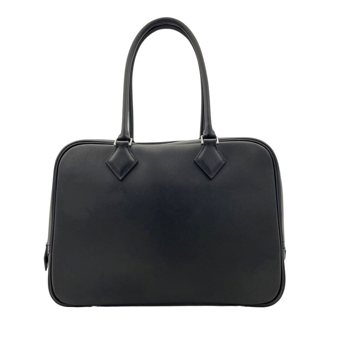 HERMES エルメス プリュム28 ハンドバッグ ヴォー・スイフト ノワール