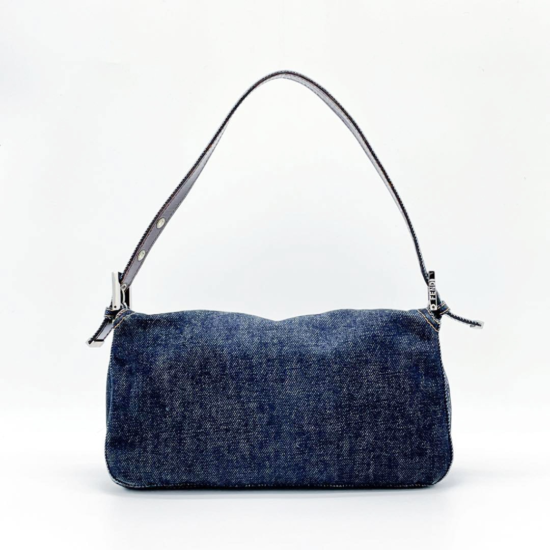 FENDI フェンディ マンマバケット ショルダーバッグ デニム インディゴ