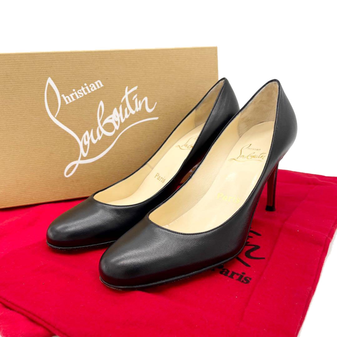 Christian Louboutin クリスチャンルブタン パンプス レザー ブラック