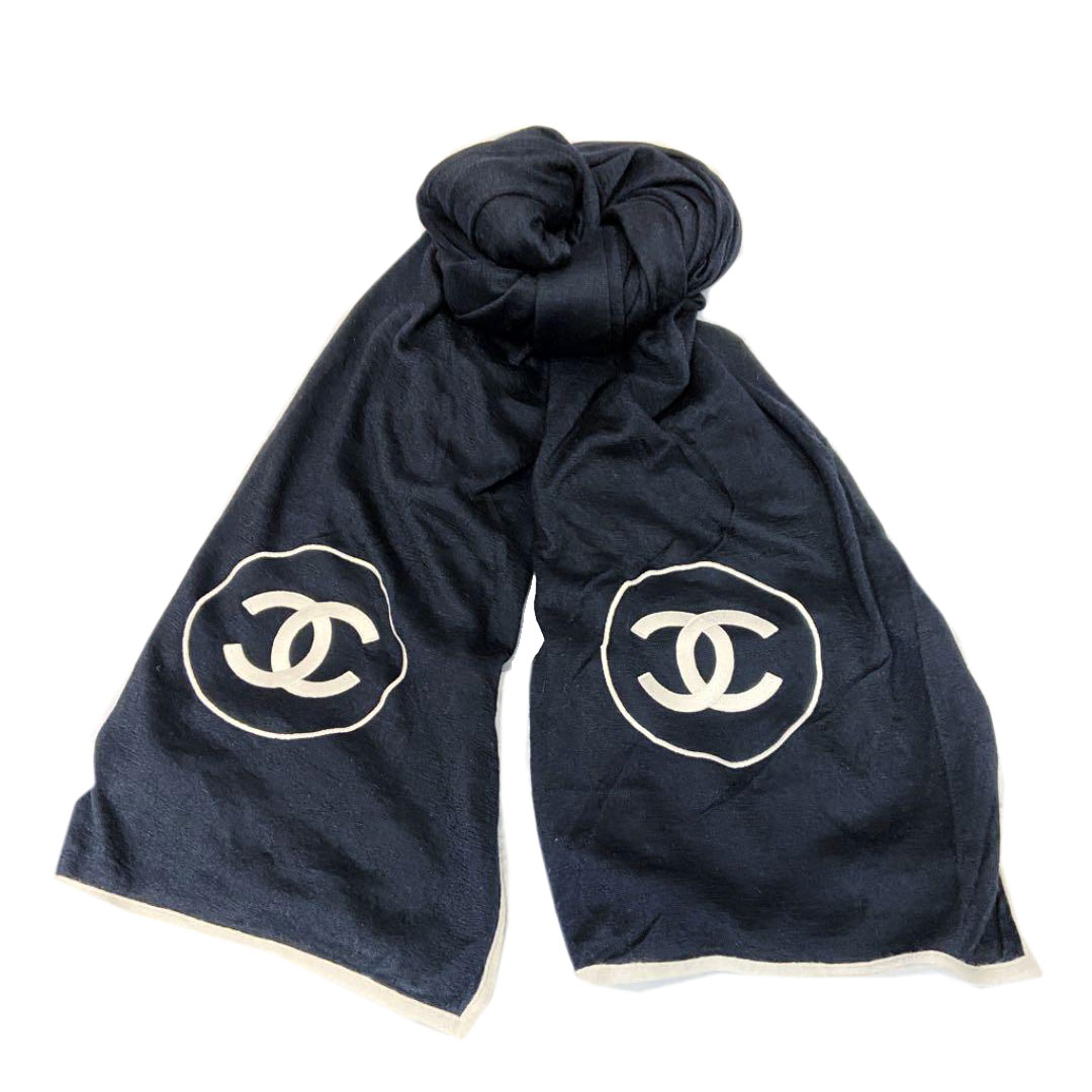 CHANEL シャネル マフラー ショール ストール ココマーク カシミヤ