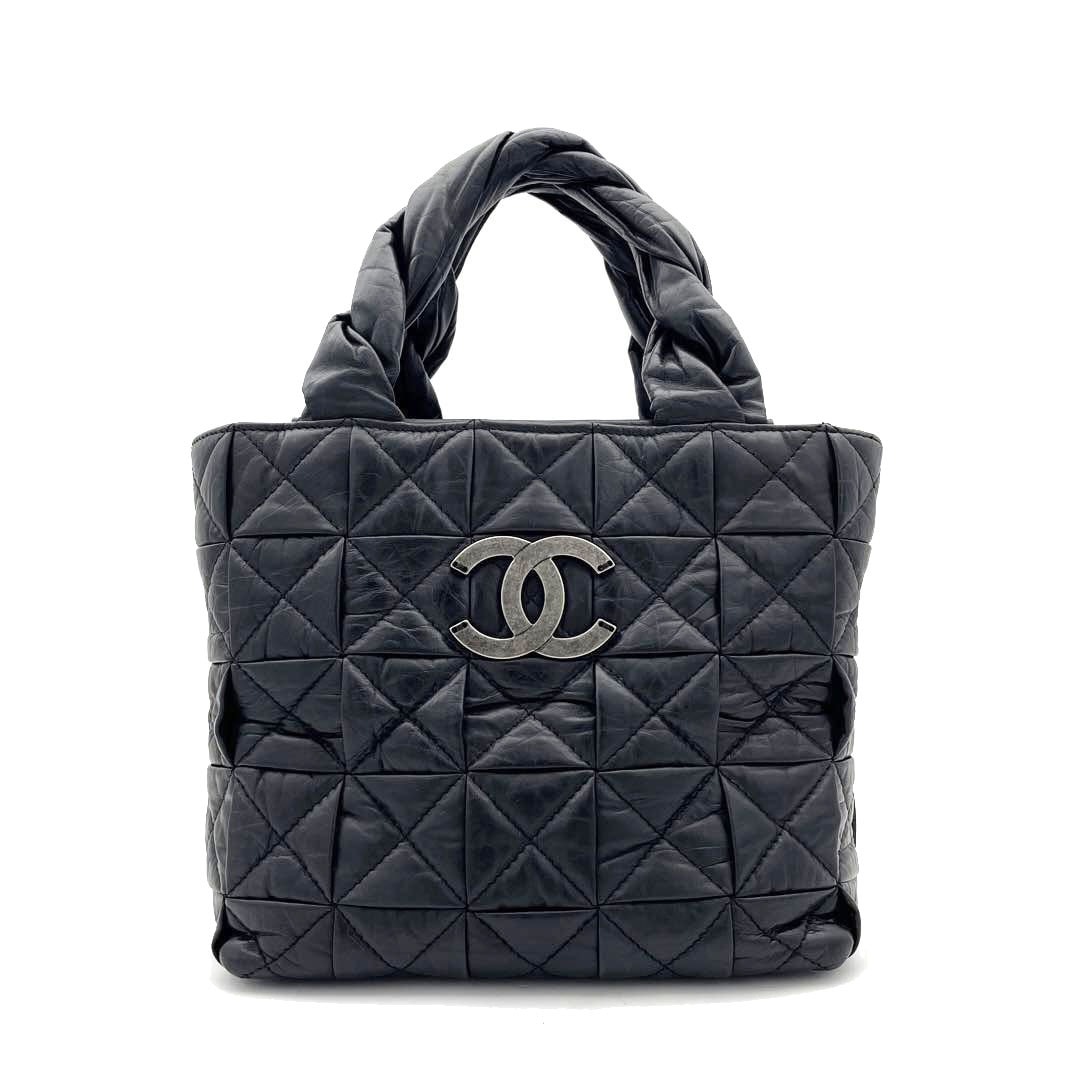 CHANEL シャネル ミニハンドバッグ 編み込みレザー ココマーク