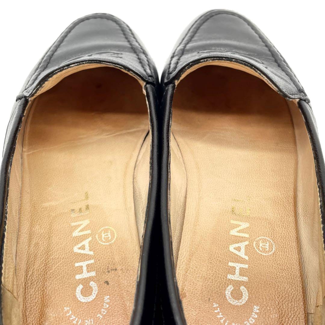 CHANEL シャネル ローファー ココマーク レザー ブラック 36（約23cm