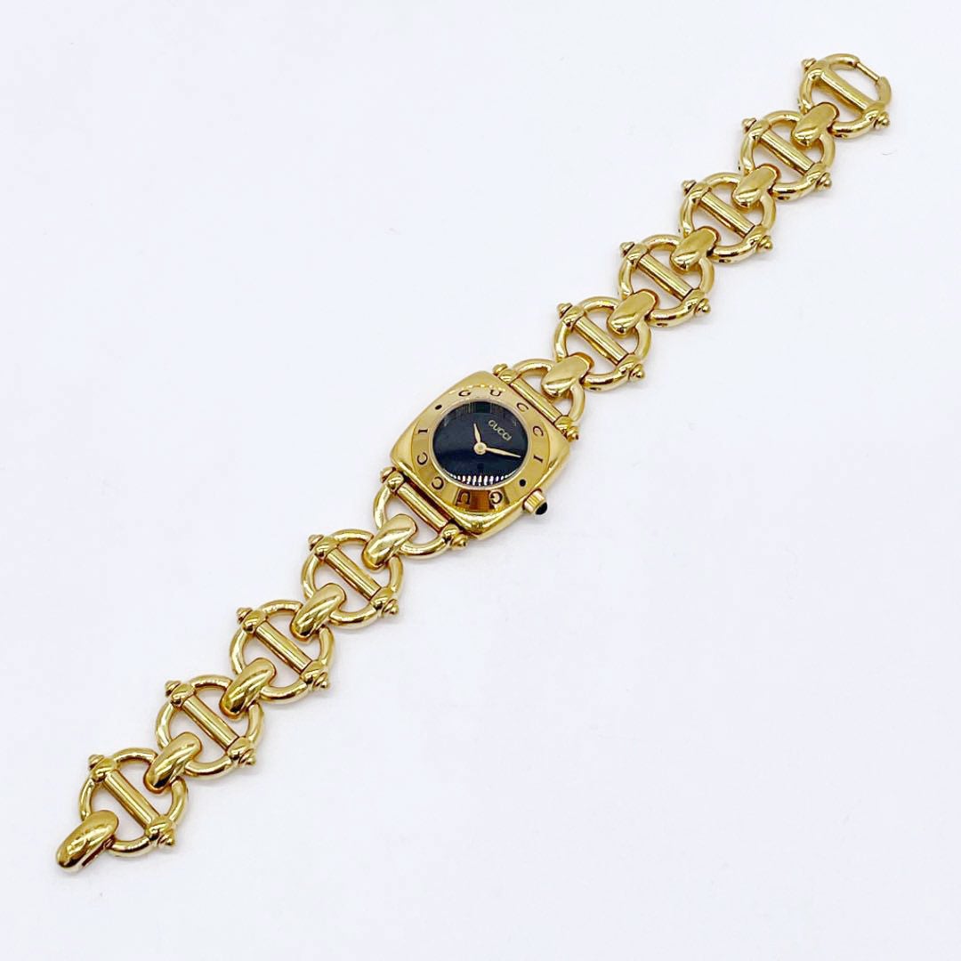 GUCCI グッチ レディース腕時計 ホースビット ブレスウォッチ QZ