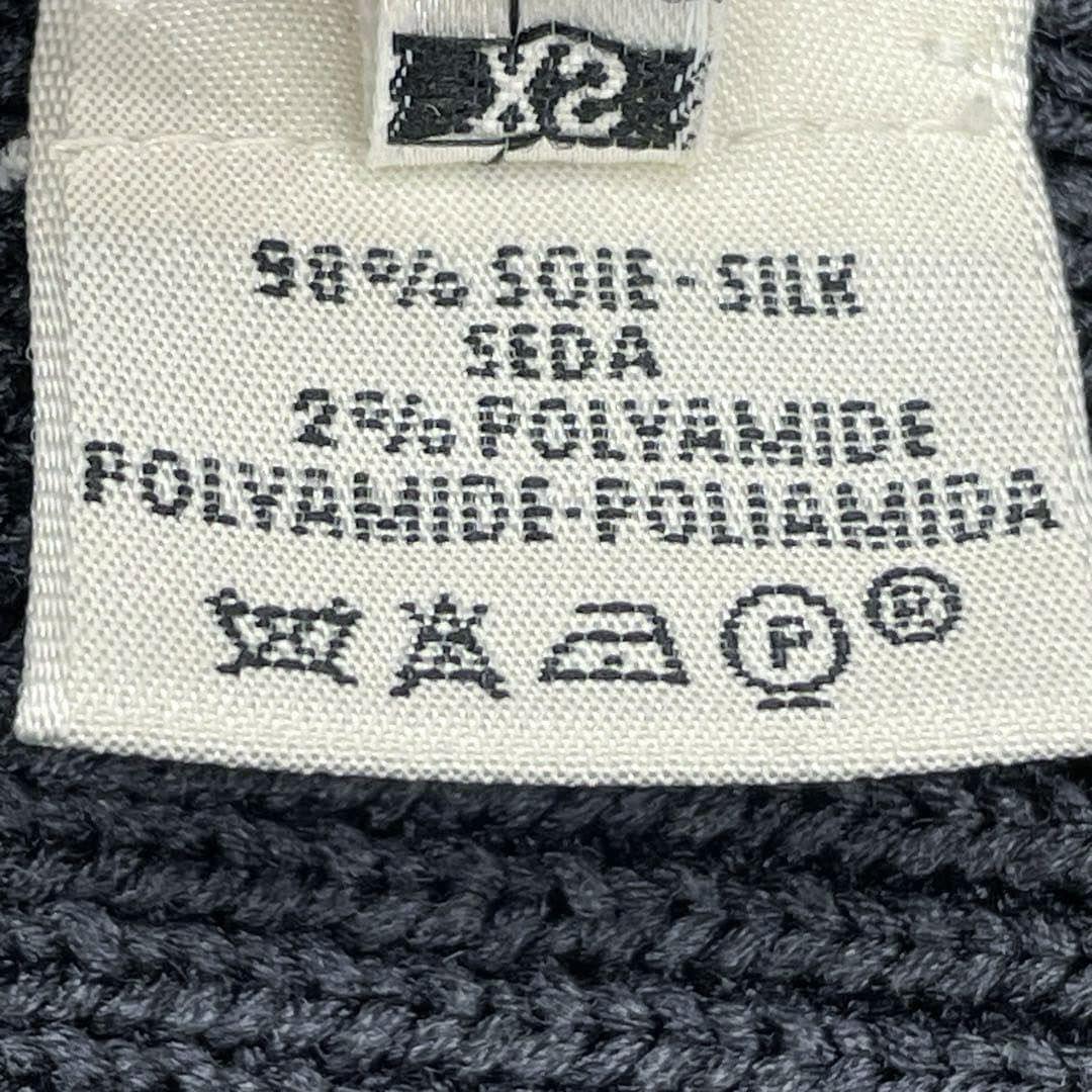 HERMES エルメス ノースリーブニット シルク ポリアミド XS グレー