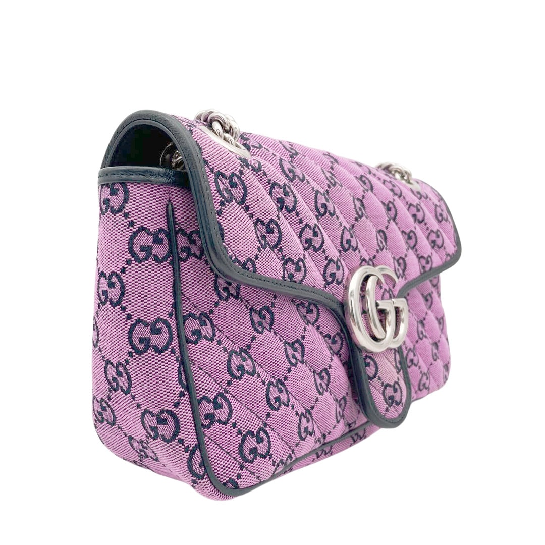 GUCCI グッチ GGマーモント スモール ショルダーバッグ キャンバス