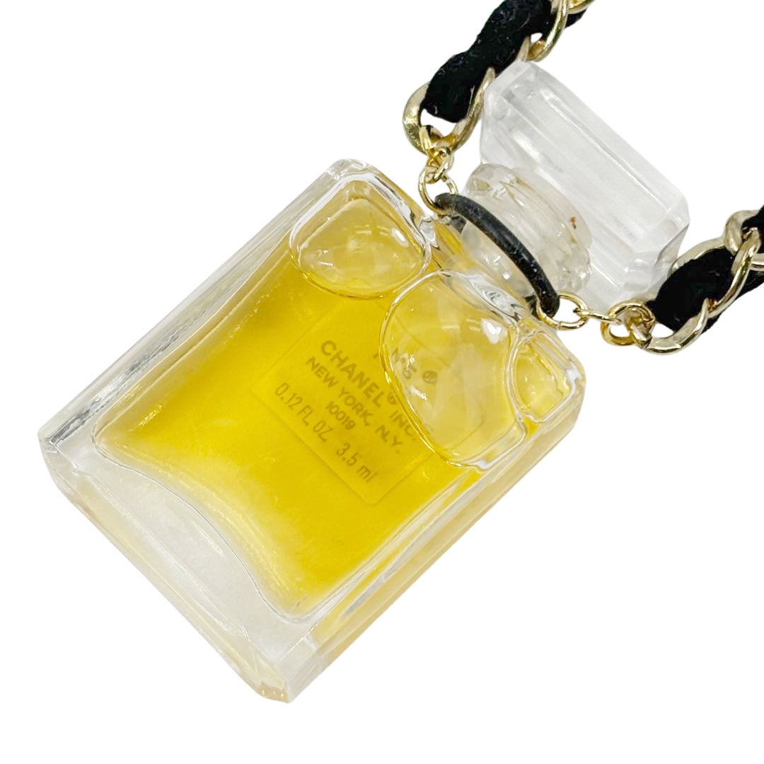 CHANEL シャネル チェーン ネックレス 香水ペンダント No.5 ゴールド