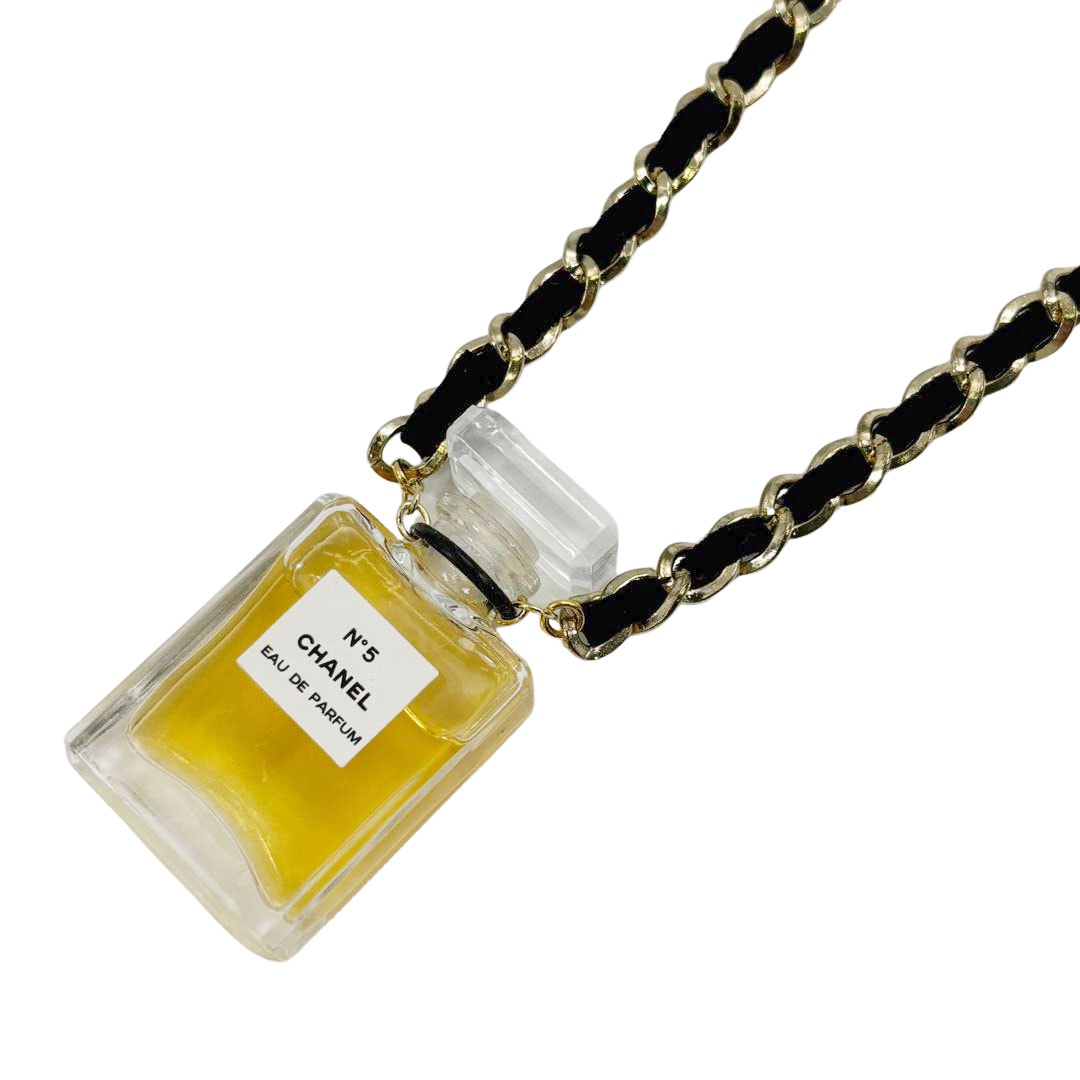 CHANEL シャネル チェーン ネックレス 香水ペンダント No.5 ゴールド