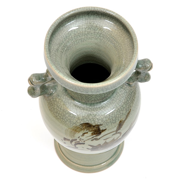 大堀相馬焼 松永窯 耳付き花瓶(中) | カテゴリーで探す,インテリア