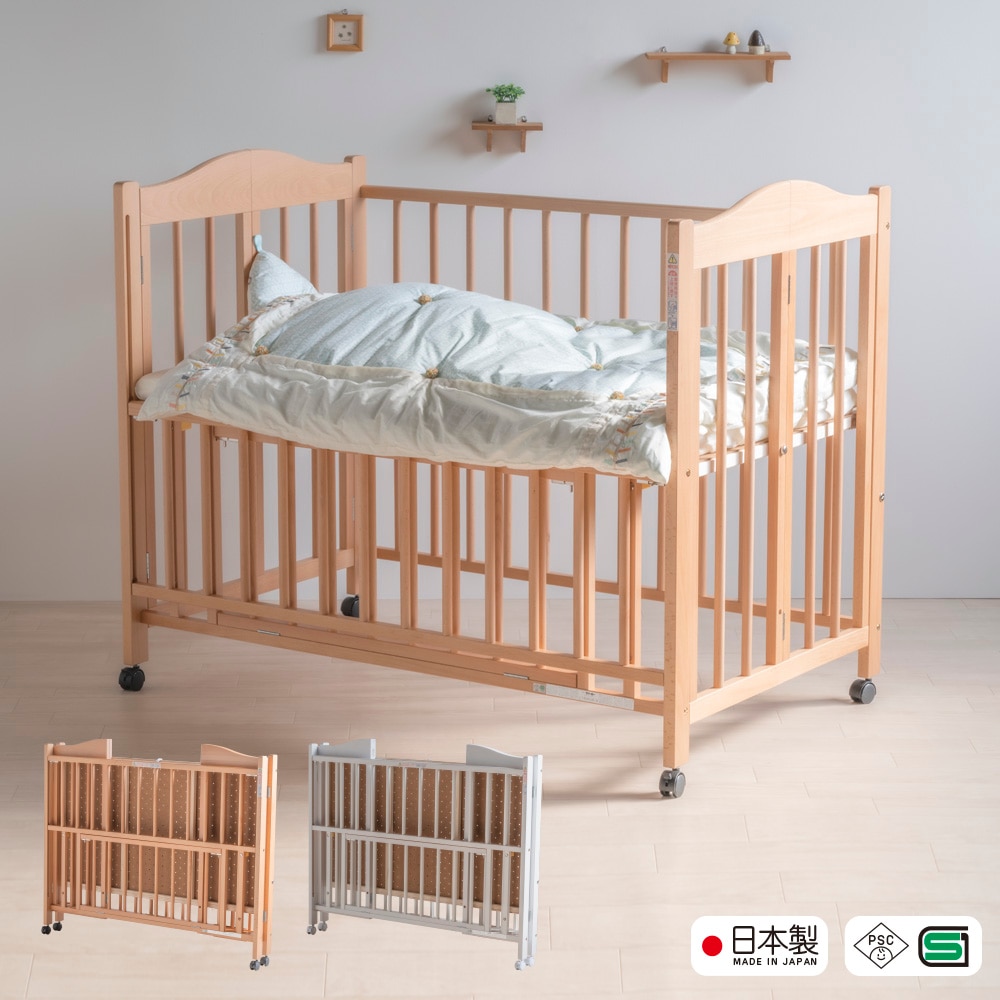 ベッド&ベビーベッド専門店『スリーピー』 日本製 「ワンタッチベビー