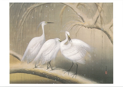 榊原紫峰《雪柳白鷺図》 ポストカード | ポストカード（所蔵作品