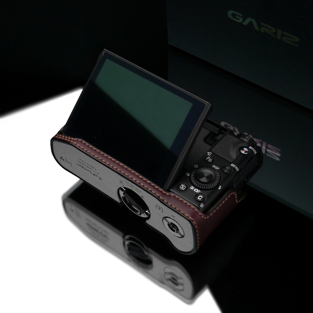 GARIZ SONY DSC-RX100 M5/M4/M3用 本革カメラケース XS-RX100BR ブラウン