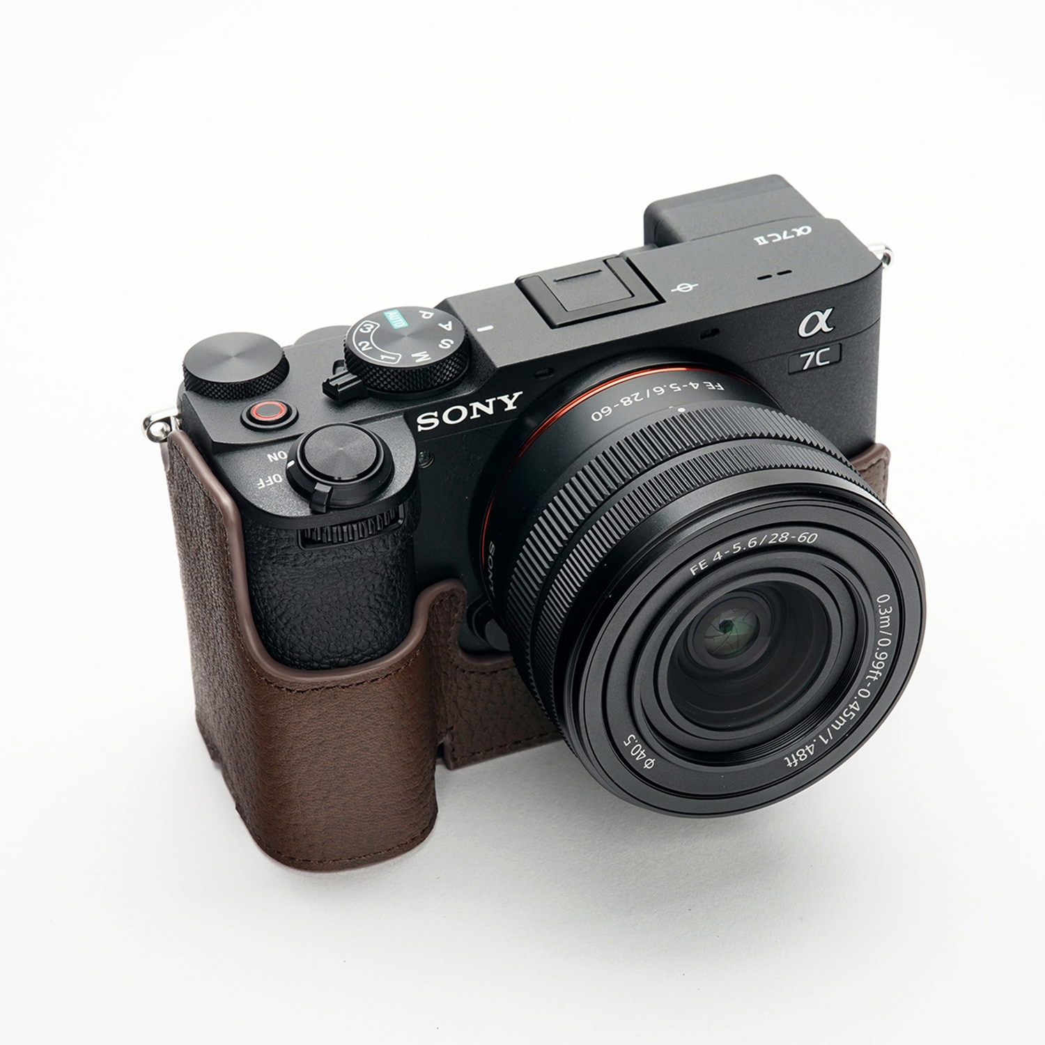 TP Original SONY α7C II /α7 CR用 ボディーハーフケース ダークブラウン