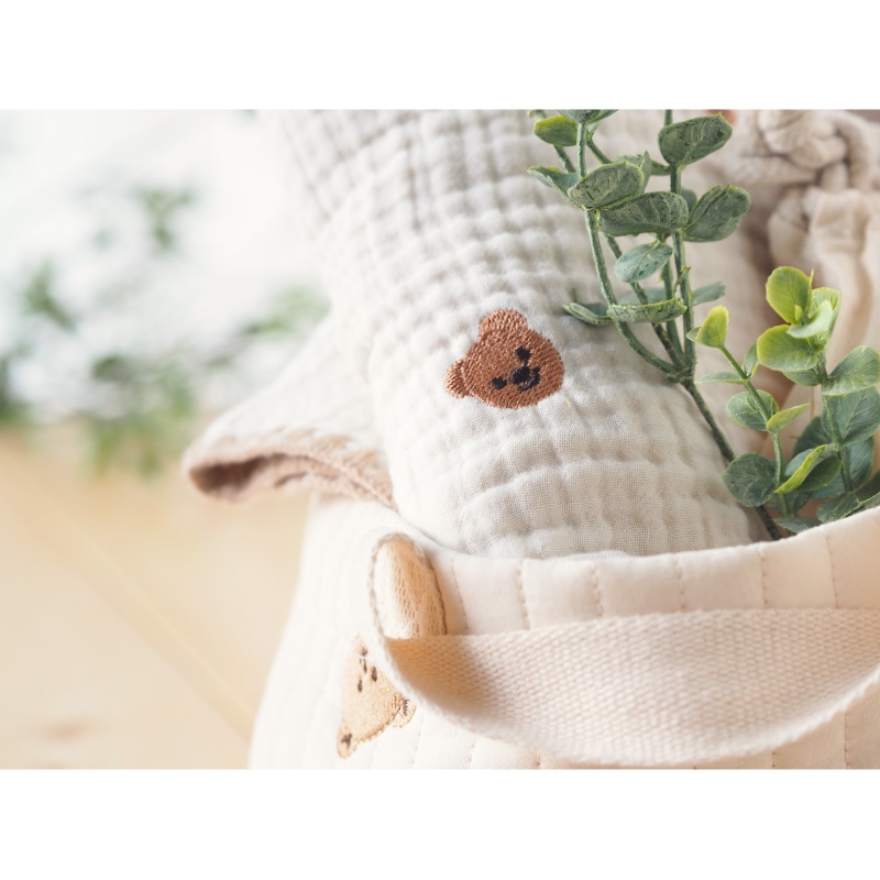 くま柄6重ガーゼブランケットギフトセット 【スマイルディズ by arte】