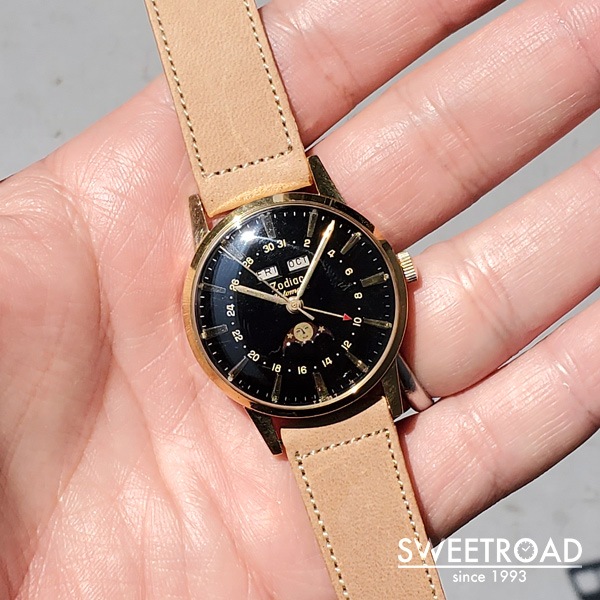 ゾディアック トリプルカレンダー・ムーンフェイズ 1960年代 w-28454