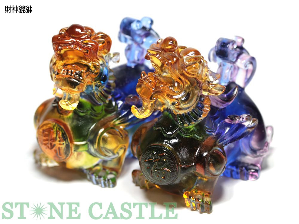 Milky】虹色しっぽ！シトリンのきつねさん形オルゴナイト☆他2点 楽天