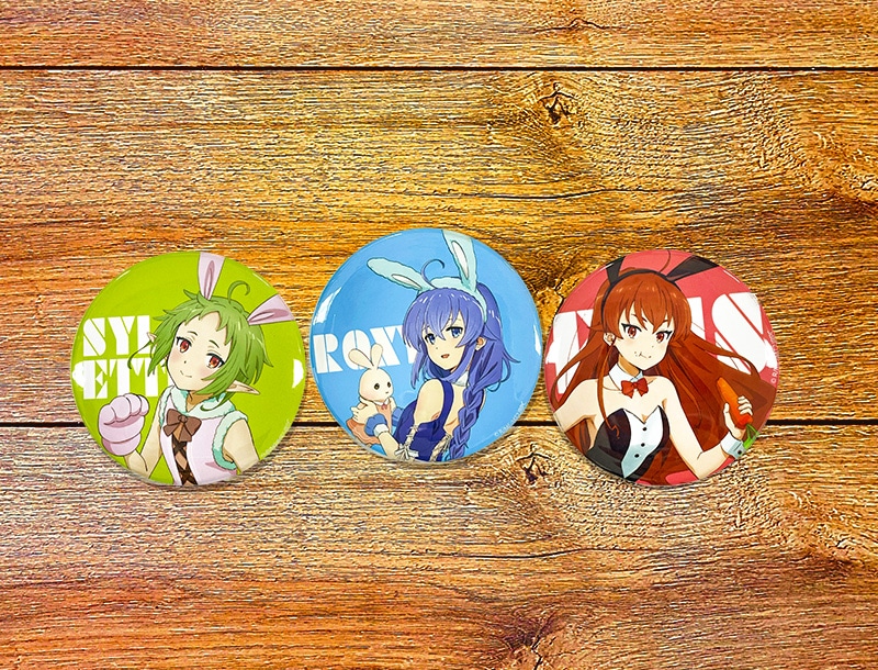 うさぎコスチューム缶バッジ3点セット（エリス・シルフィエット