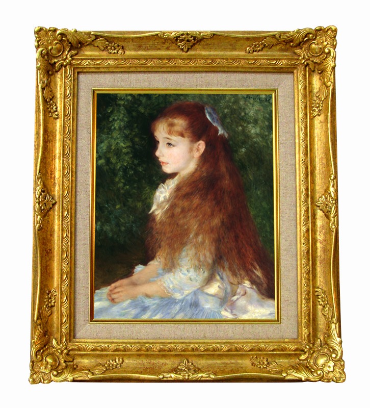 ルノワール イレーヌ嬢の肖像 ジクレーキャンバス複製画 額装品