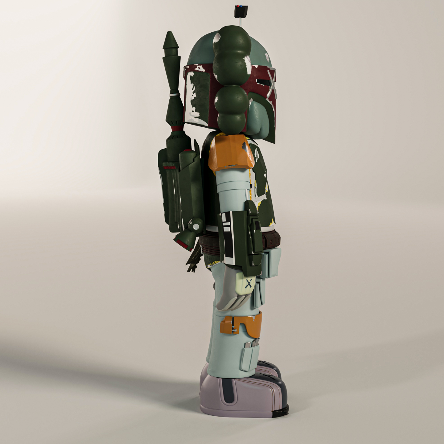 3Dプリント カウズ ボバ・フェット スターウォーズ - 無料3Dモデル