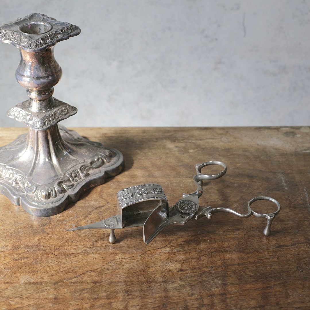 アンティーク キャンドルスナッファー シルバープレート製 ろうそく