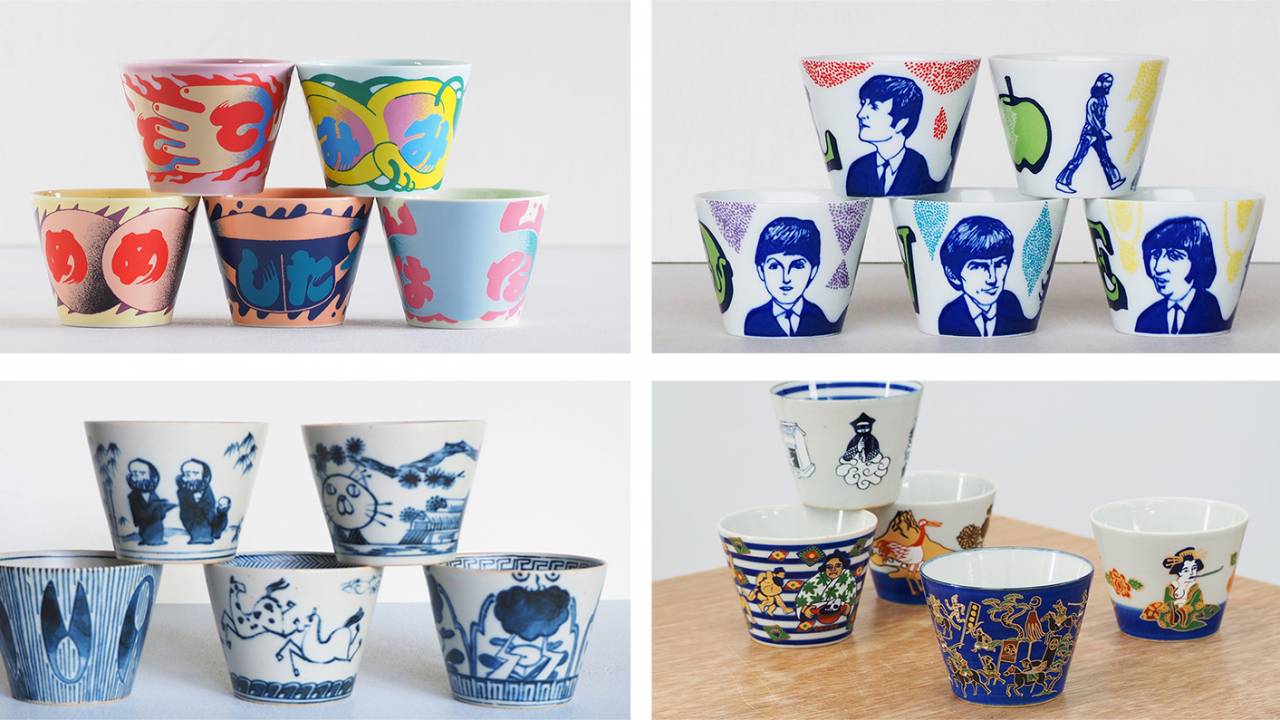 ポップでステキデザインなアーティストとのコラボ蕎麦猪口がたまんなく