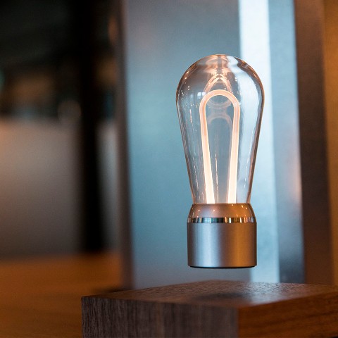 スウェーデン製「電球が浮かぶLED照明」と「植物が浮かぶプランター