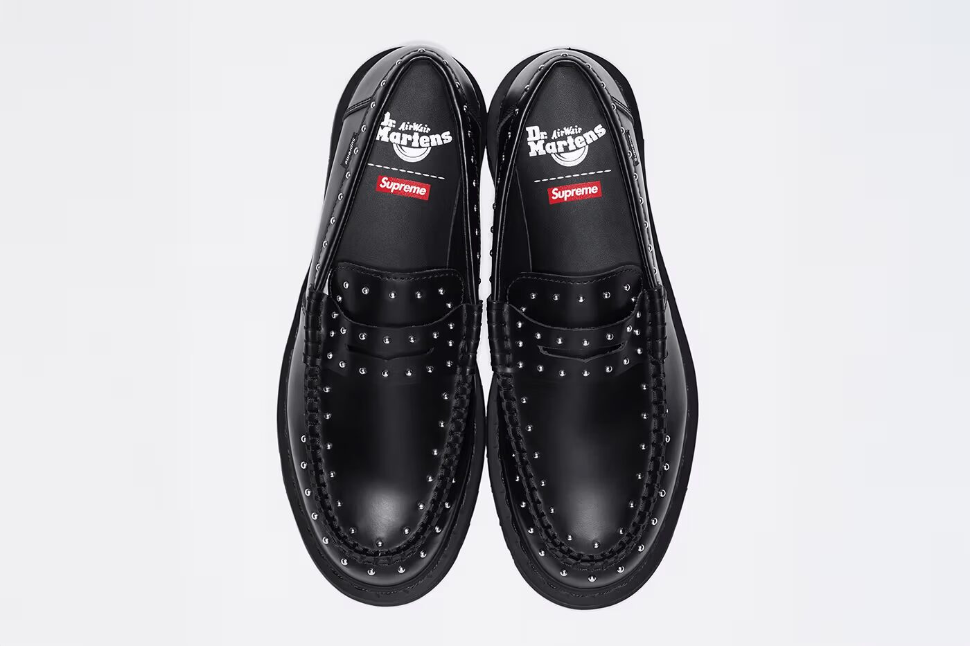 Supreme and Dr. Martens Reveal Studded Loafers - Magzoid Magazine
