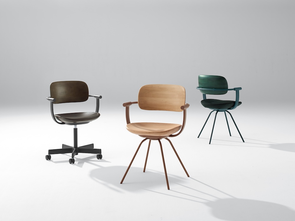 柴田文江氏がデザイン、カリモク家具が木部を製作したイトーキの木質