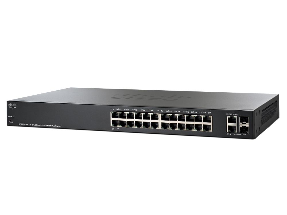 Cisco SG220-50P 48-poorts Smart Gigabit PoE+ Switch + 2x SFP