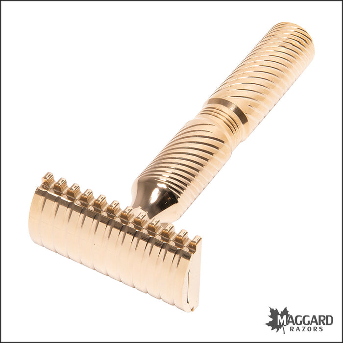 Timeless Razor Model TRBR78 Bronze Open Comb DE Safety Razor, with