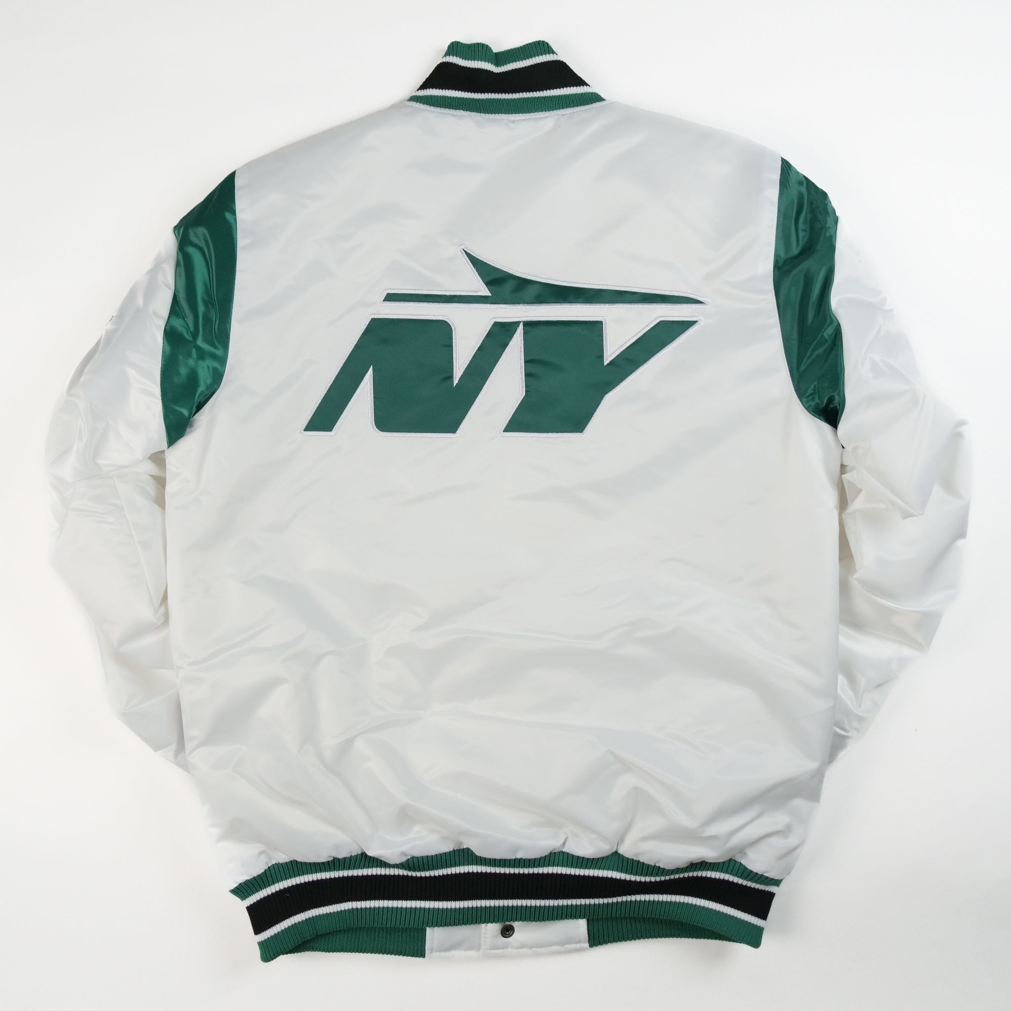 Starter NFL Satin Custom Exclusive Jacket New York Jets White