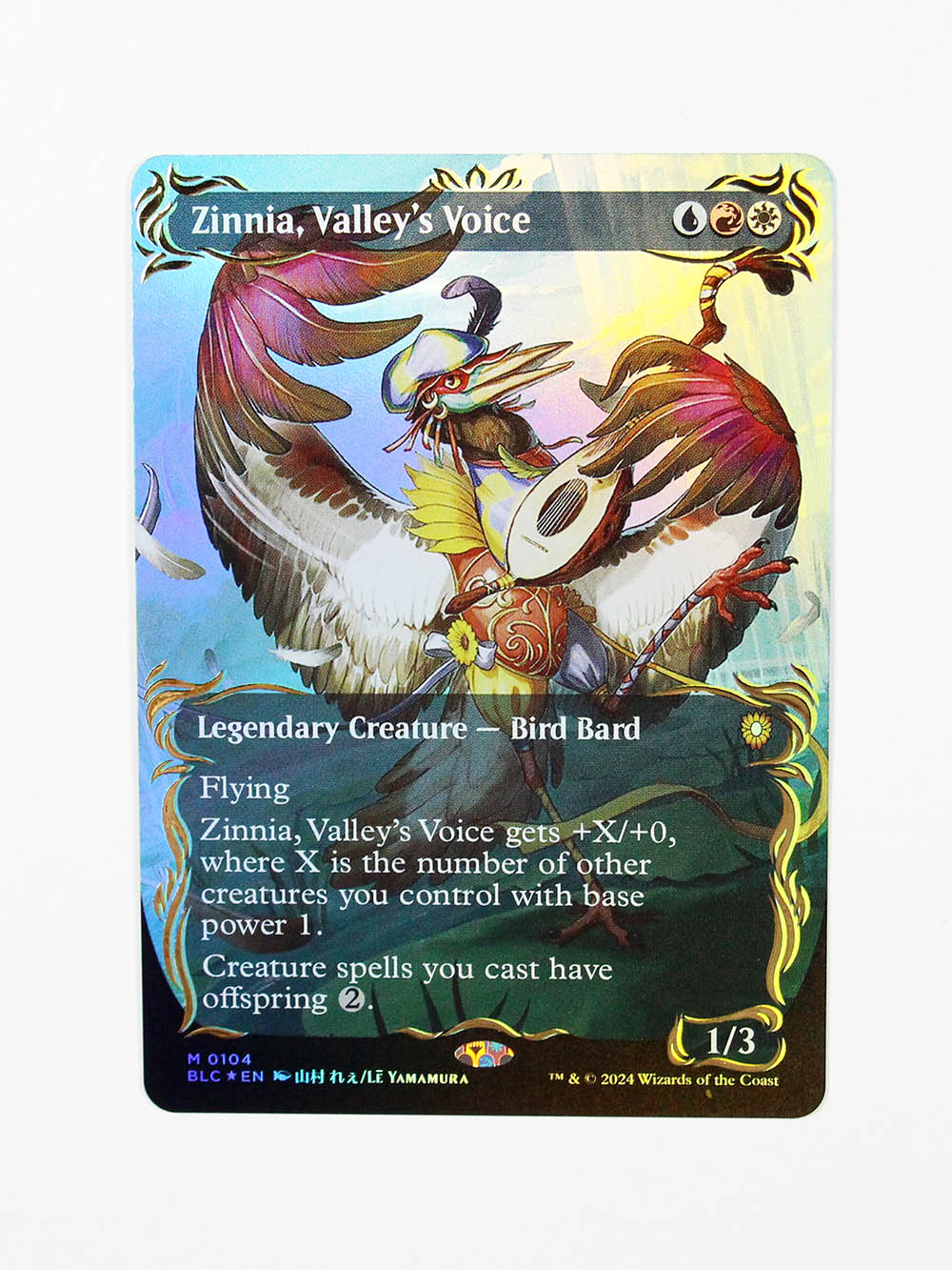 Zinnia, Valley's Voice #104 (Raised Foil) from Bloomburrow