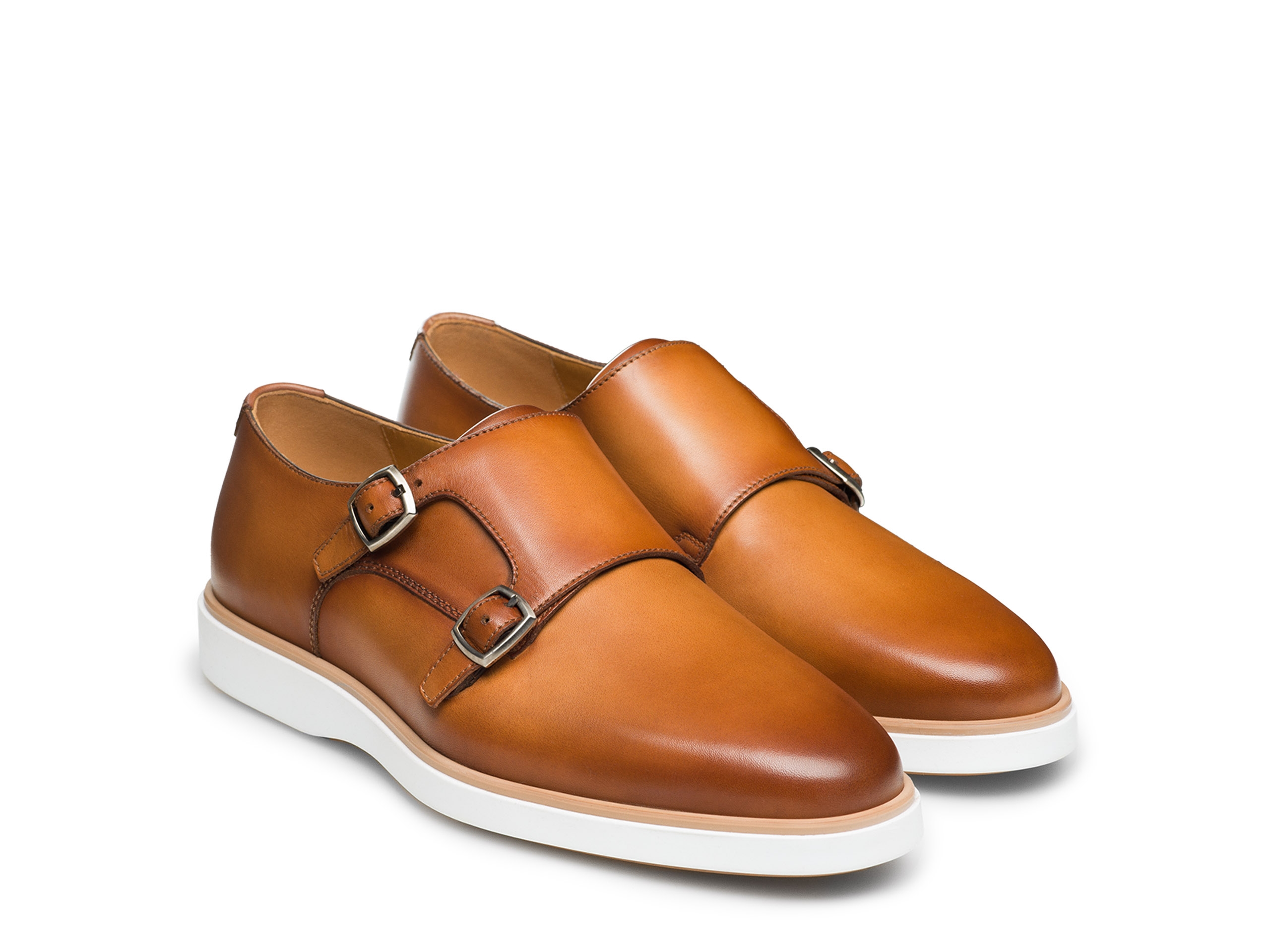 Lucca Men's Double Buckle Hybrid Monk Straps | Magnanni