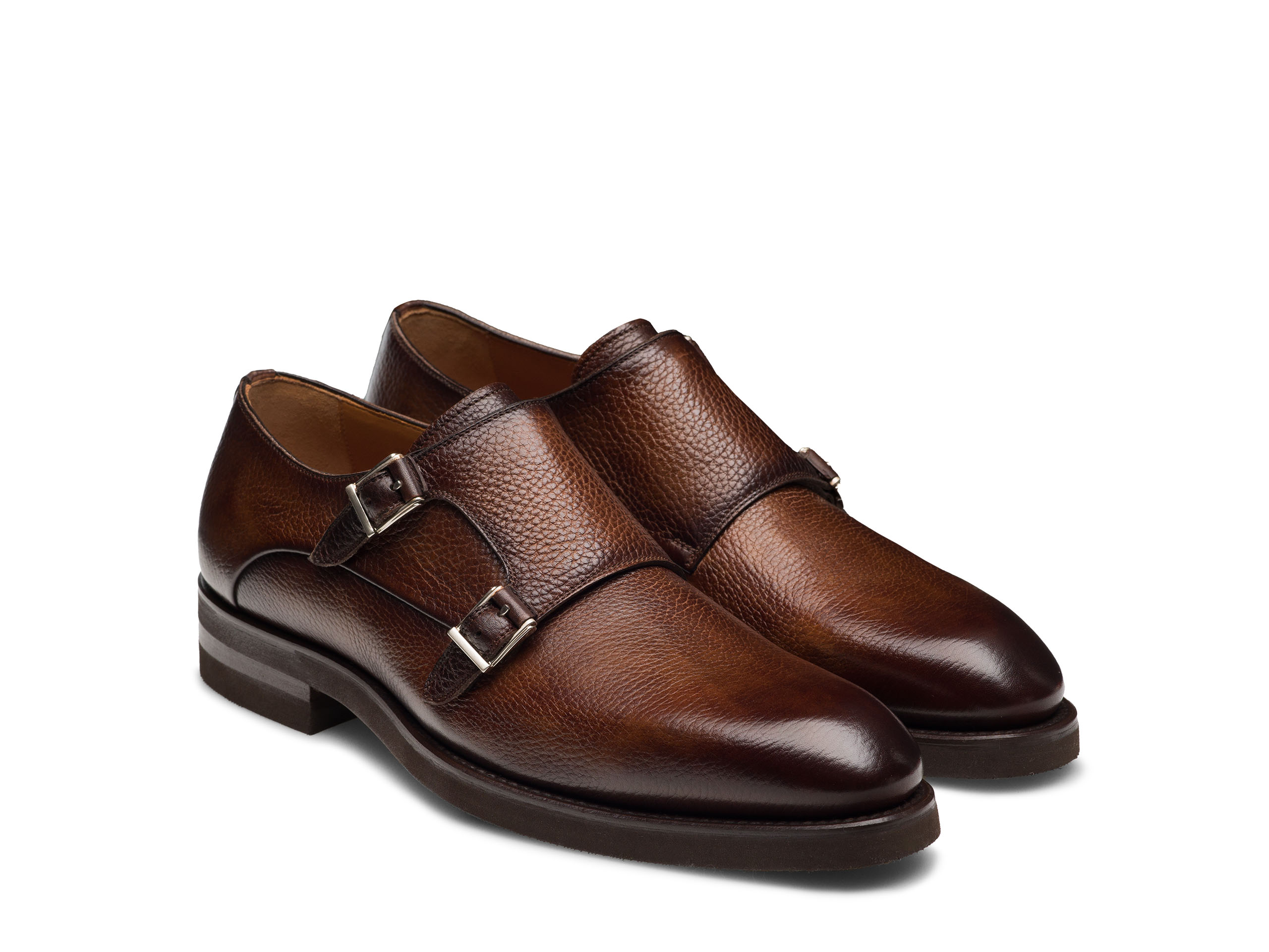 Omnia Men's Double Buckle Monk Straps | Magnanni