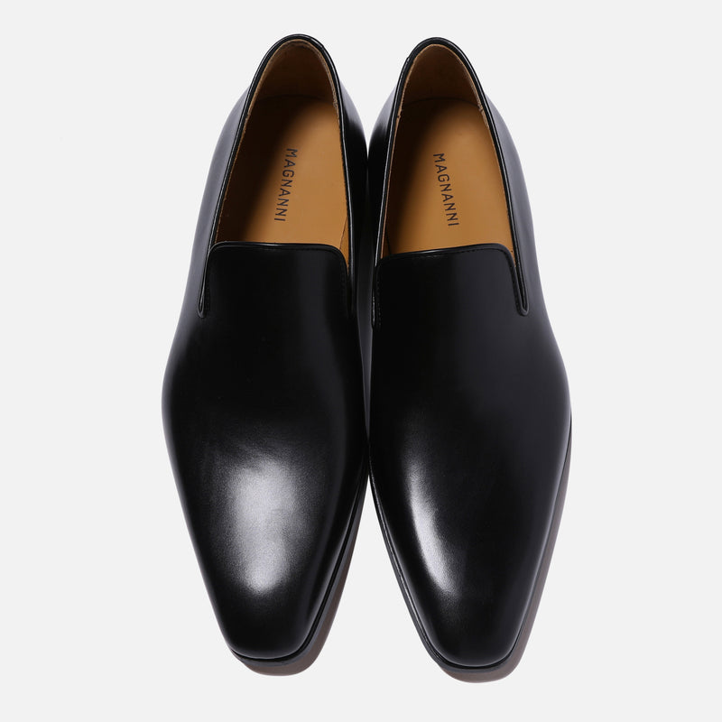 プレーントゥスリッポン カーフレザーブラック | 5317301BL – MAGNANNI