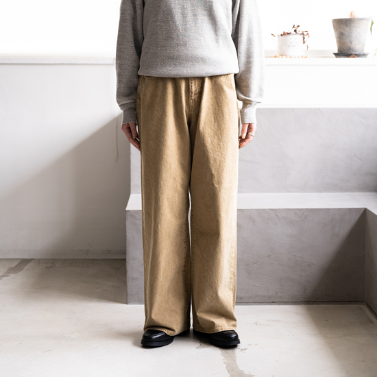 nakedgauge ZIMBABWE COTTON DENIM ASHLEY JEANS ”FADE KHAKI BEIGE