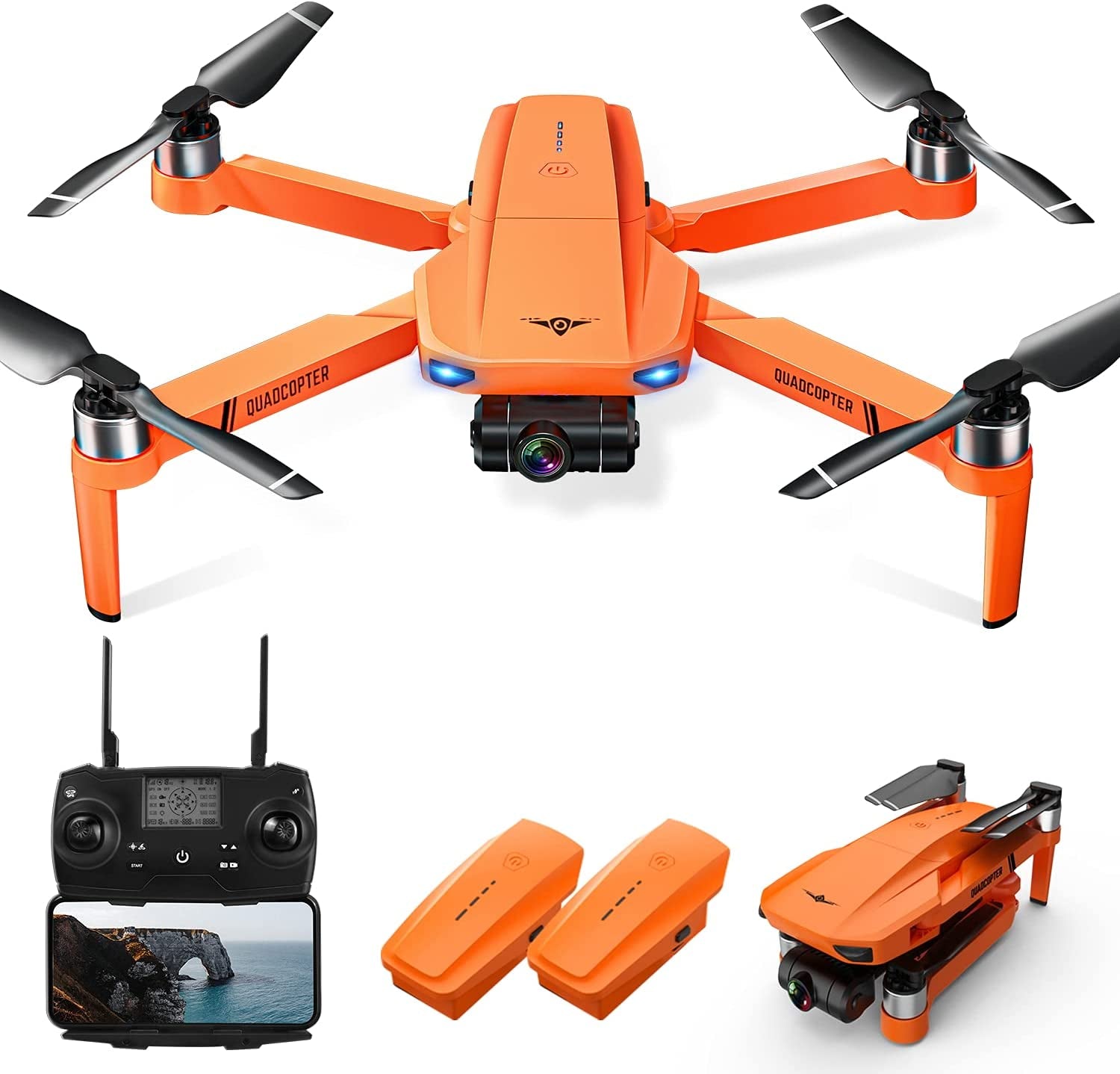 Drones with Camera for Adults 4K, LARVENDER KF102 GPS Drone with 2