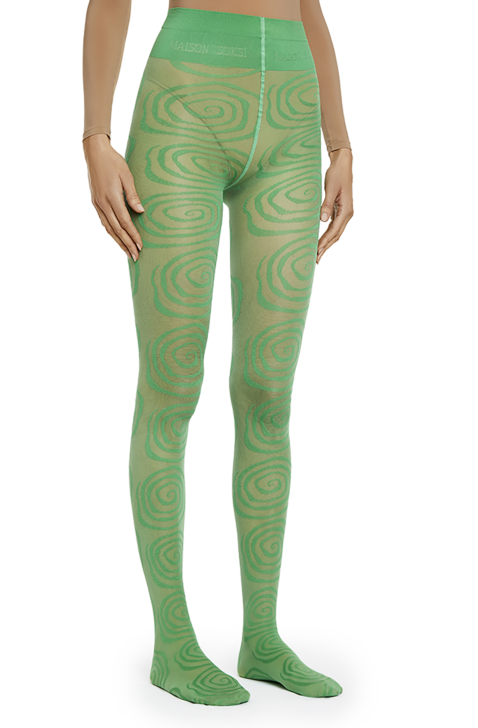 Super Wormhole – Green Tights | Maison Soksi
