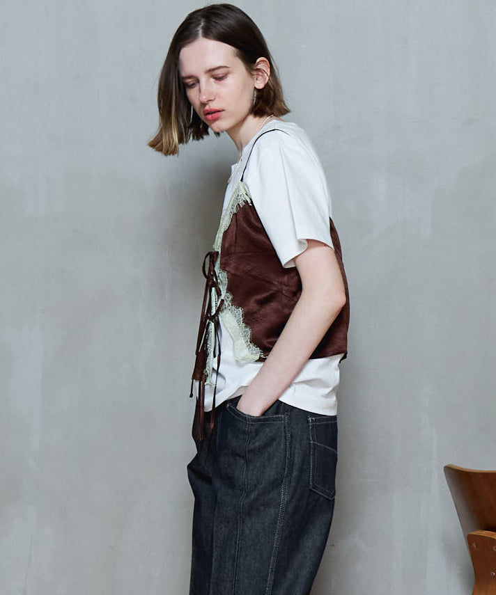 Lace Docking Satin Camisole