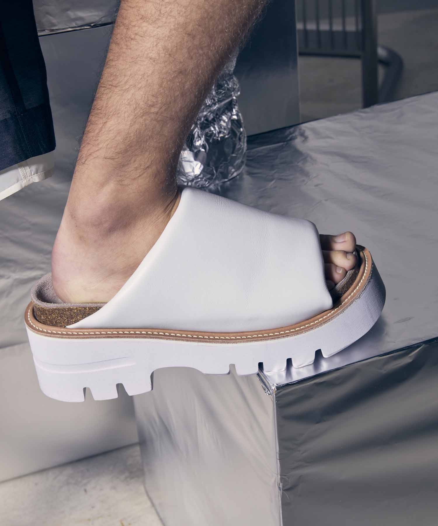 SPECIAL SHOES FACTORY COLLABORATION】Cork Sole Shower Sandal Made In T