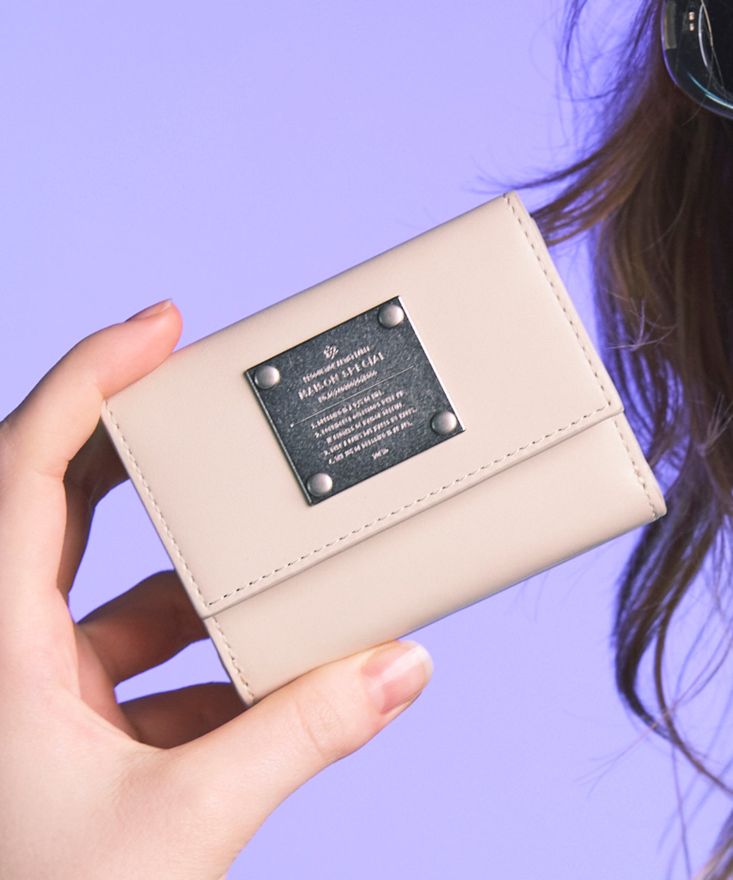 Metal Plate Trifold Wallet