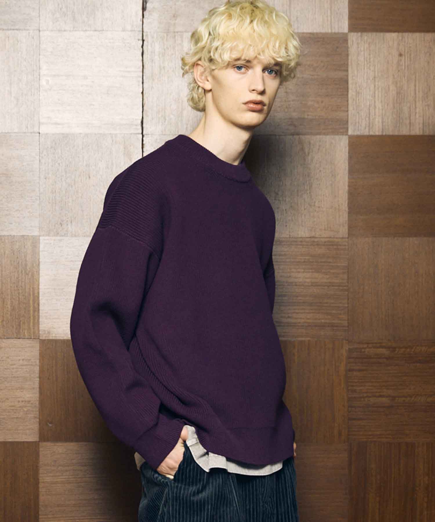 Prime-Over Pullover Crew Neck Knit