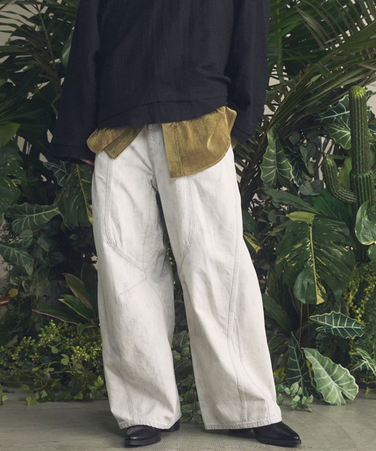 Three-Dimensional Cutting Denim Pants