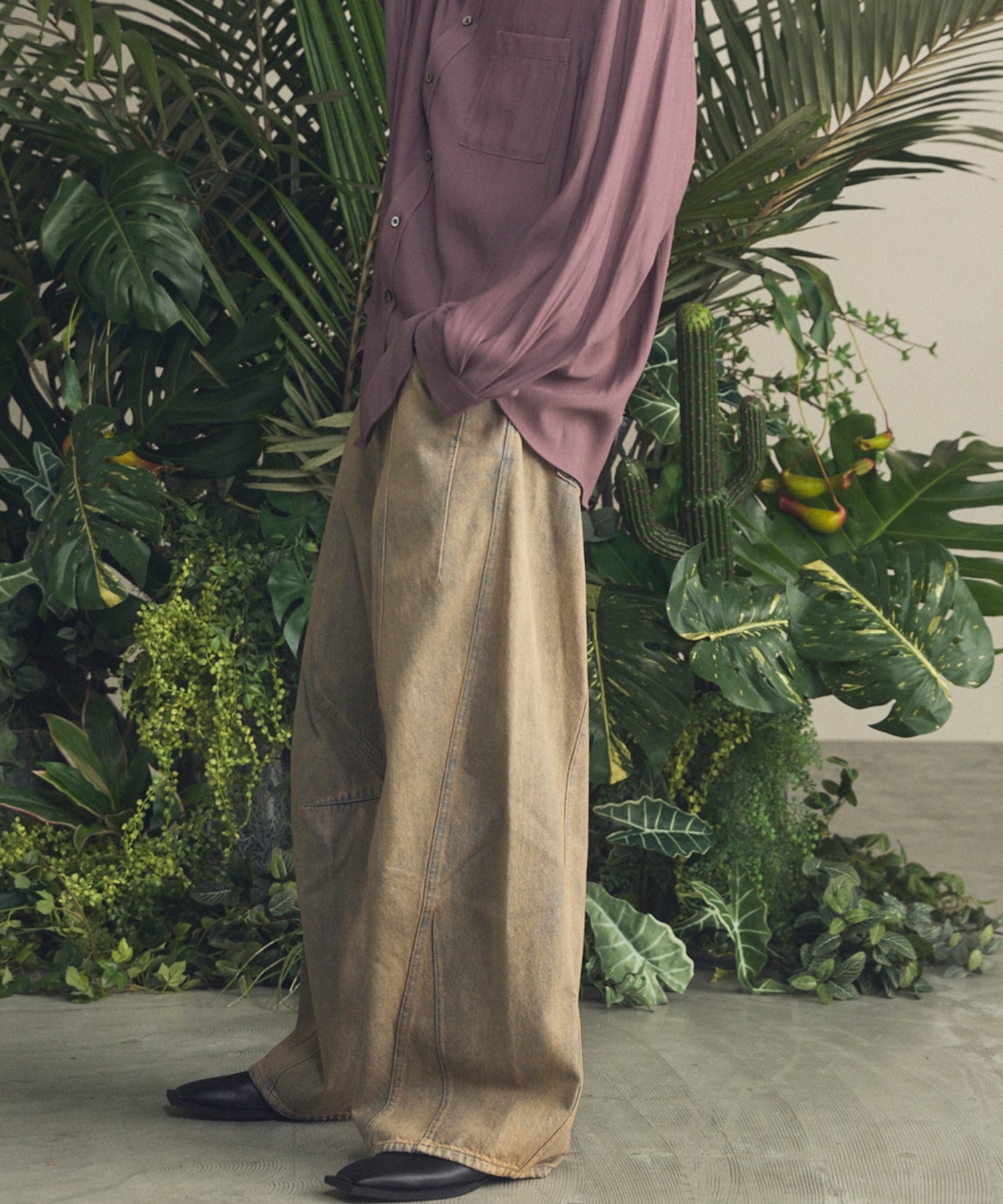 Three-Dimensional Cutting Denim Pants